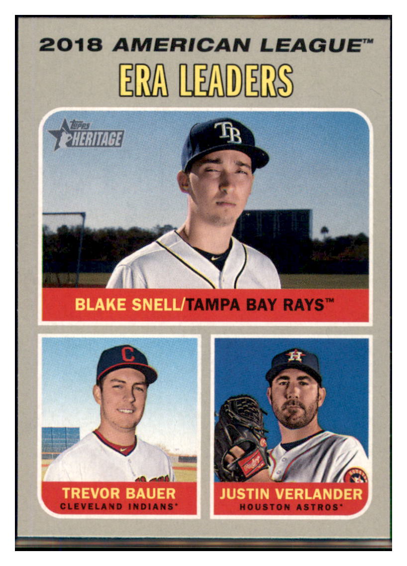 2019 Topps Heritage Justin Verlander /
Trevor Bauer / Blake Snell CPC, LL
Houston Astros / Cleveland Indians / Tampa Bay Rays #68 Baseball
card TMH1C_1c simple Xclusive Collectibles