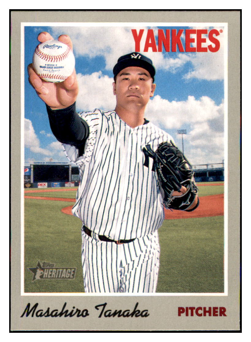 2019 Topps Heritage Masahiro Tanaka New York Yankees #100 Baseball card TMH1C_1a simple Xclusive Collectibles