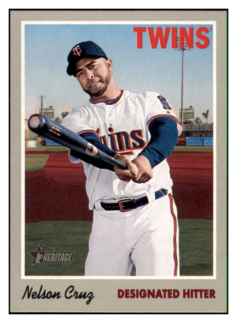 2019 Topps Heritage Nelson Cruz    Minnesota Twins #134 Baseball card   TMH1C simple Xclusive Collectibles