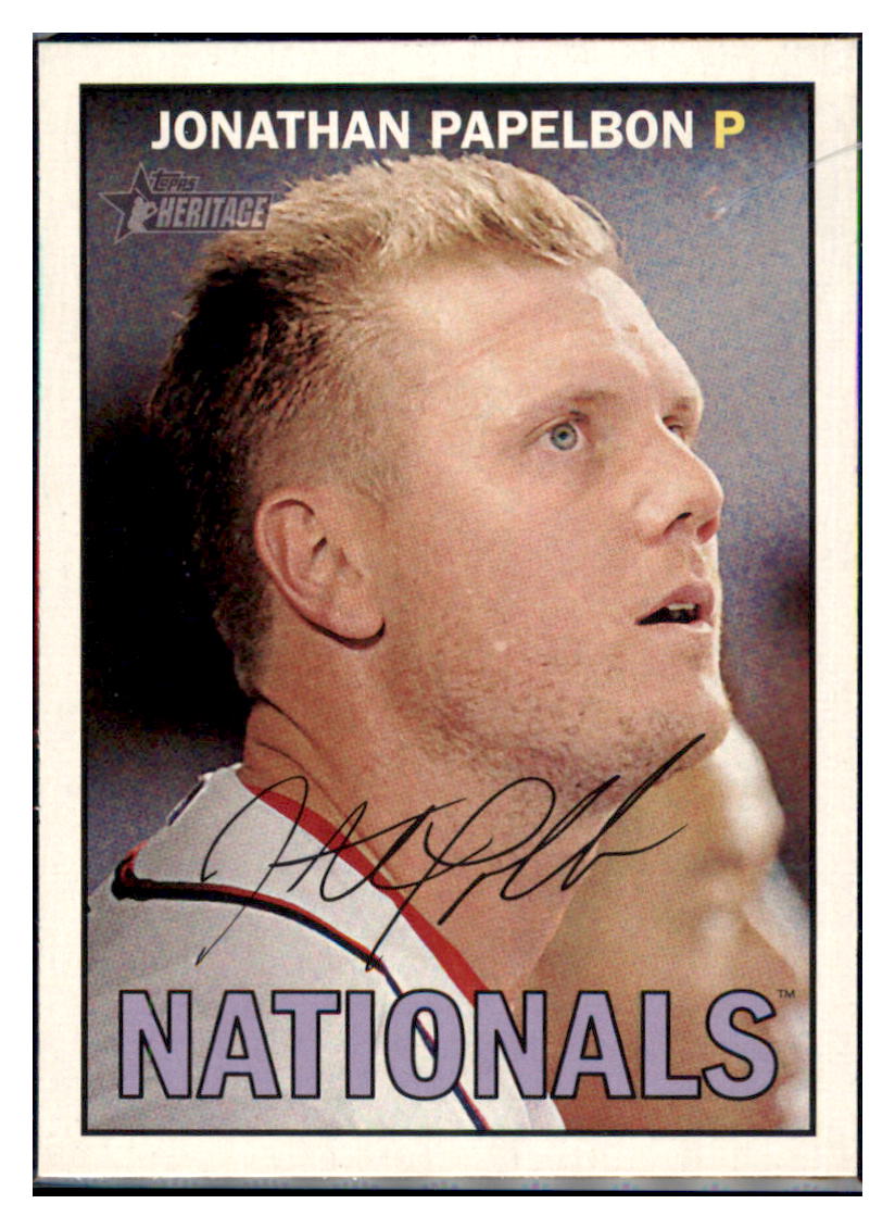 2016 Topps Heritage Jonathan
Papelbon Washington Nationals #73
Baseball card TMH1C simple Xclusive Collectibles