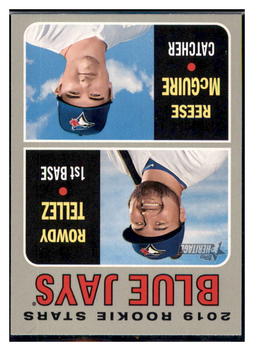 2019 Topps Heritage Rowdy Tellez / Reese
McGuire CPC, RC, RS Toronto Blue
Jays #109 Baseball card TMH1C_1a simple Xclusive Collectibles