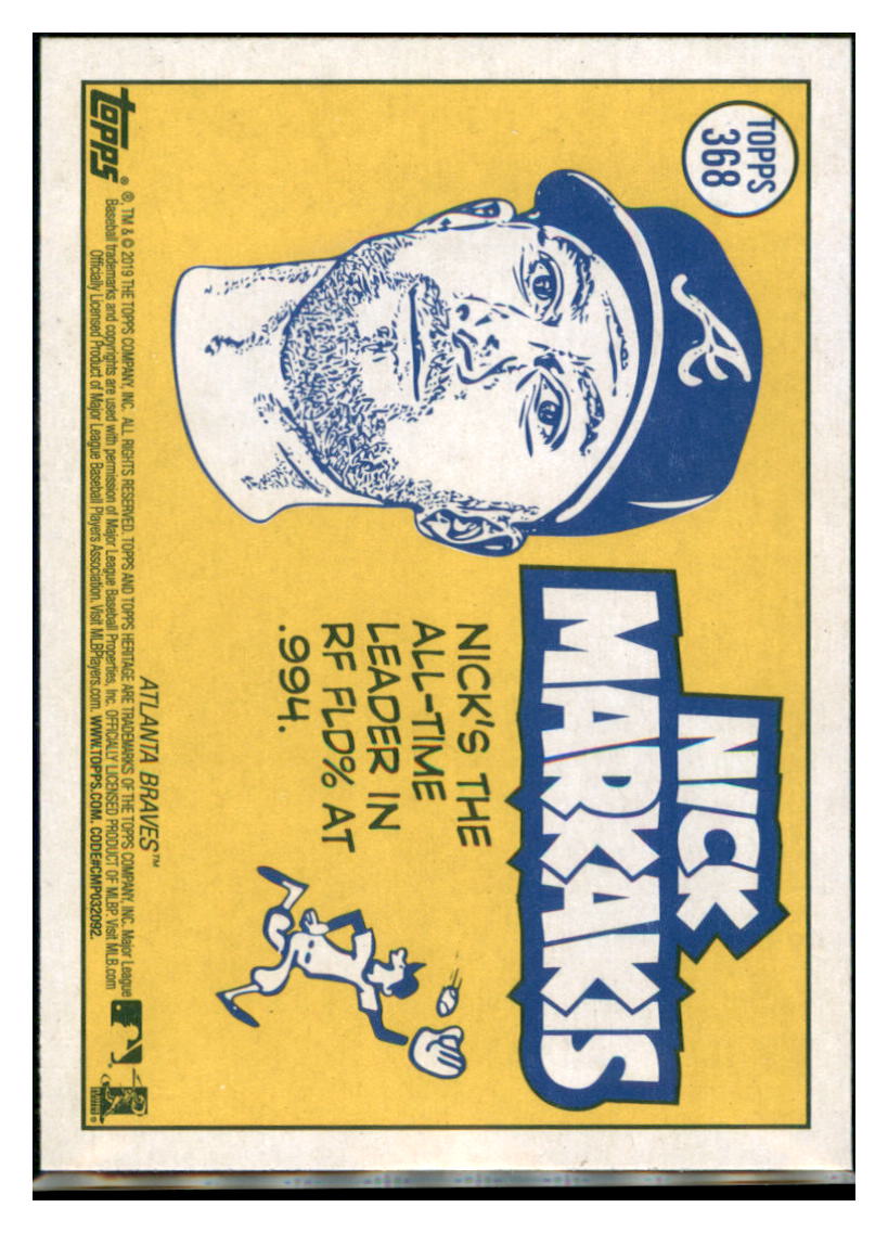 2019 Topps Heritage Nick Markakis    Atlanta Braves #368 Baseball card PSA ALL
  TMH1C simple Xclusive Collectibles