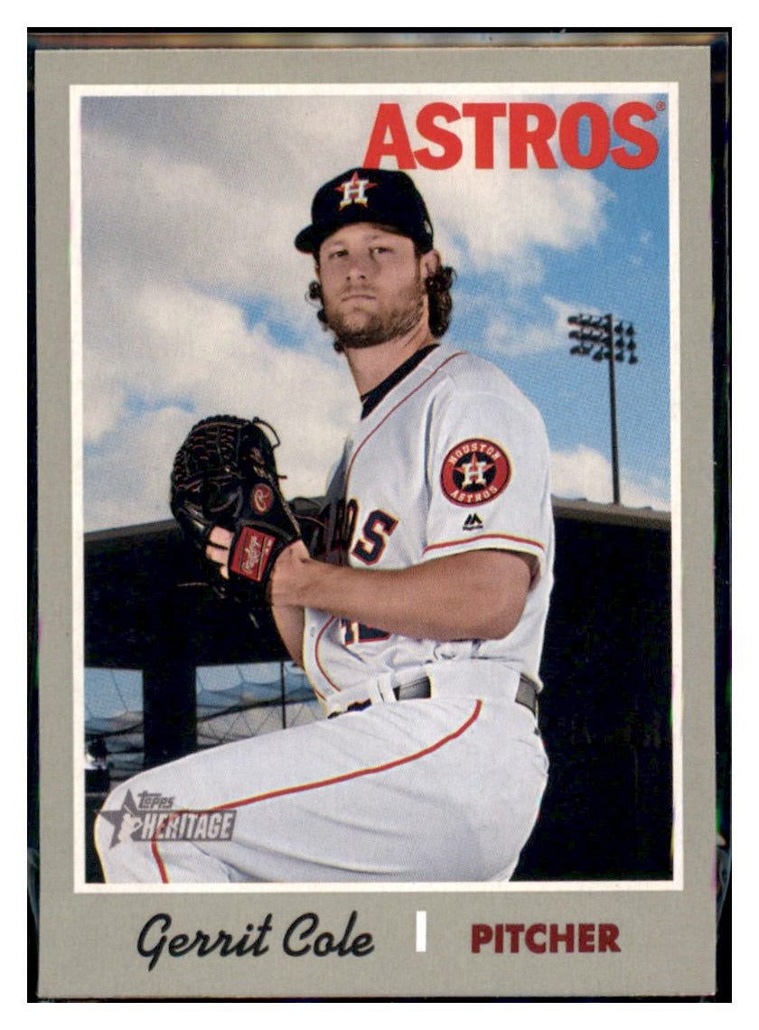 2019 Topps Heritage Gerrit Cole Houston Astros #429 Baseball card TMH1C simple Xclusive Collectibles