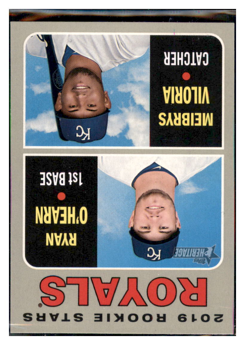 2019 Topps Heritage Meibrys Viloria /
Ryan O'Hearn CPC, RC, RS Kansas City
Royals #241 Baseball card TMH1C_1b simple Xclusive Collectibles