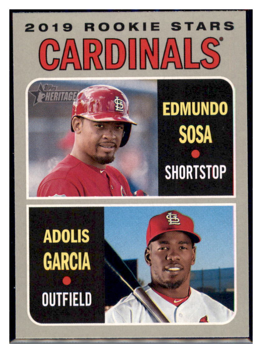 2019 Topps Heritage Edmundo Sosa / Adolis
  Garcia CPC, RC, RS    St. Louis
  Cardinals #286 Baseball card   TMH1C simple Xclusive Collectibles