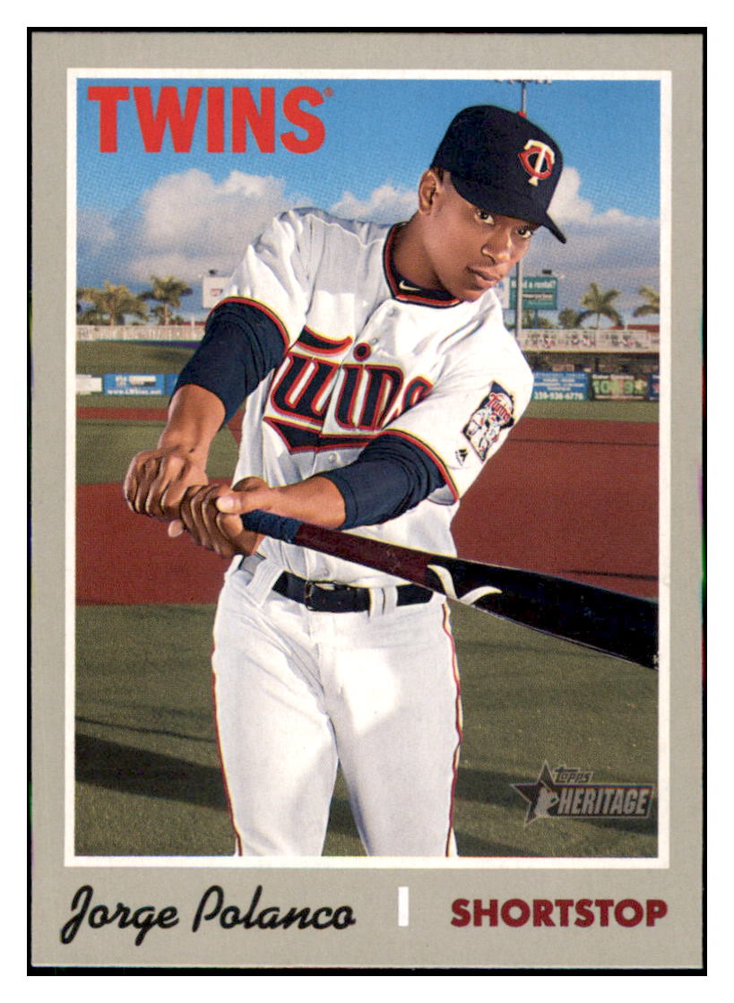 2019 Topps Heritage Jorge Polanco Minnesota Twins #379 Baseball card TMH1C simple Xclusive Collectibles