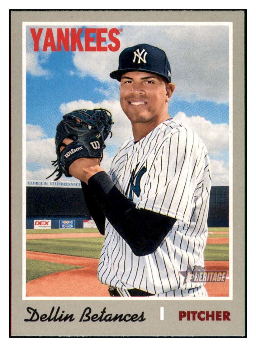 2019 Topps Heritage Dellin Betances New York Yankees #167 Baseball card TMH1C simple Xclusive Collectibles