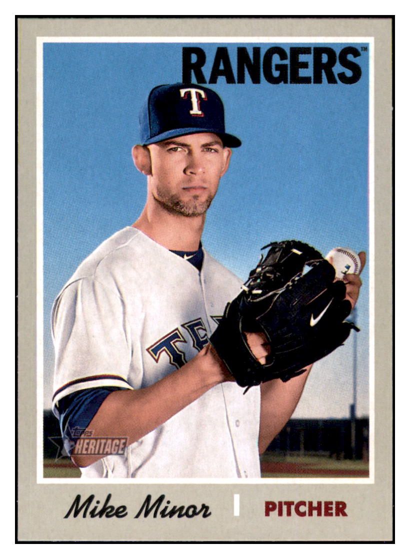 2019 Topps Heritage Mike Minor Texas Rangers #389 Baseball card TMH1C simple Xclusive Collectibles