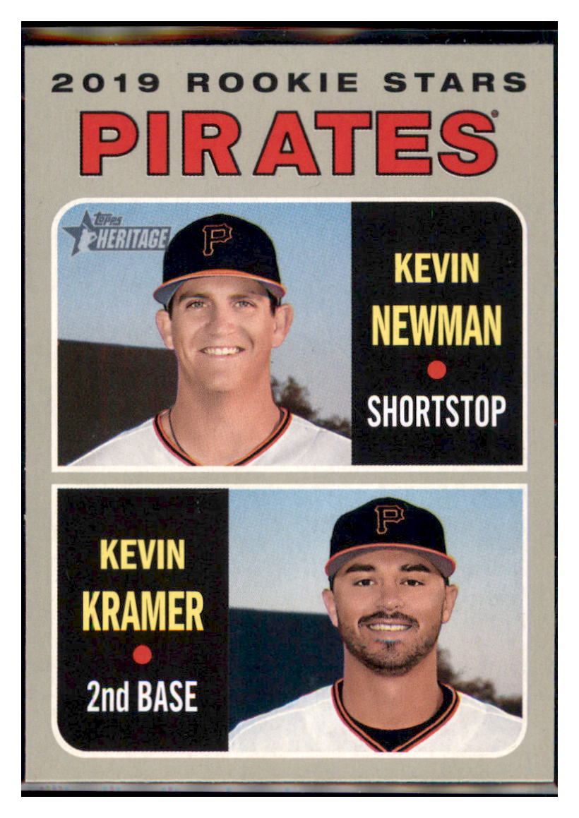 2019 Topps Heritage Kevin Newman / Kevin
  Kramer CPC, RC, RS    Pittsburgh
  Pirates #372 Baseball card   TMH1C_1d simple Xclusive Collectibles