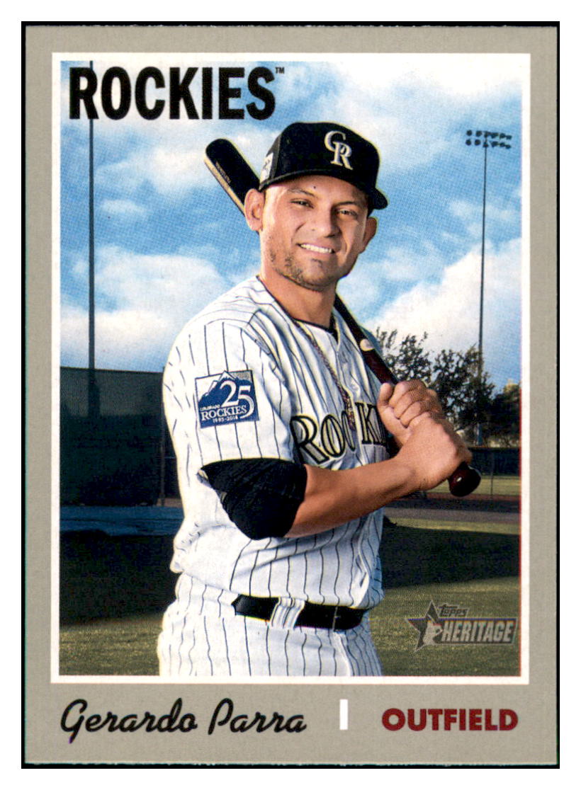 2019 Topps Heritage Gerardo Parra    Colorado Rockies #248 Baseball card   TMH1C simple Xclusive Collectibles