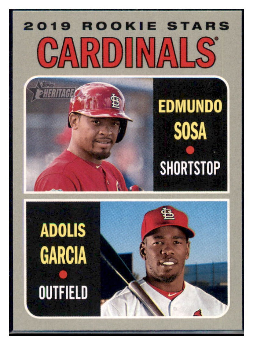 2019 Topps Heritage Edmundo Sosa / Adolis
  Garcia CPC, RC, RS    St. Louis
  Cardinals #286 Baseball card   TMH1C_1c simple Xclusive Collectibles
