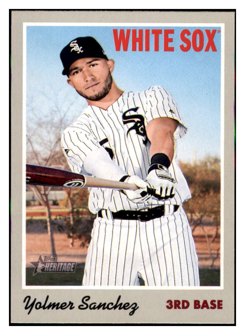 2019 Topps Heritage Yolmer Sanchez Chicago White Sox #91 Baseball card TMH1C_1a simple Xclusive Collectibles