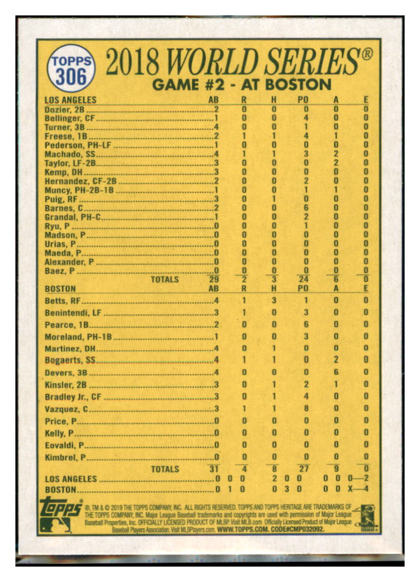 2019 Topps Heritage J.D. Is Clutch with
Two-Run Single! Boston Red Sox #306
Baseball card TMH1C simple Xclusive Collectibles
