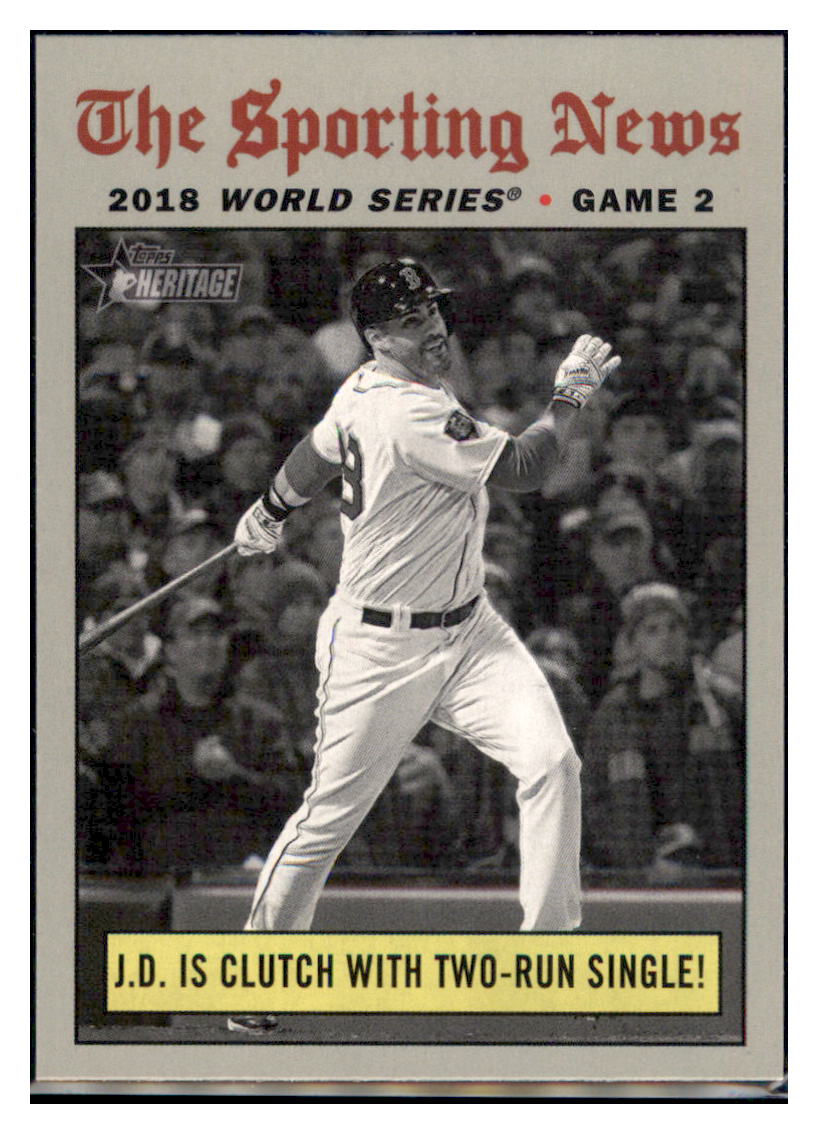 2019 Topps Heritage J.D. Is Clutch with
Two-Run Single! Boston Red Sox #306
Baseball card TMH1C simple Xclusive Collectibles