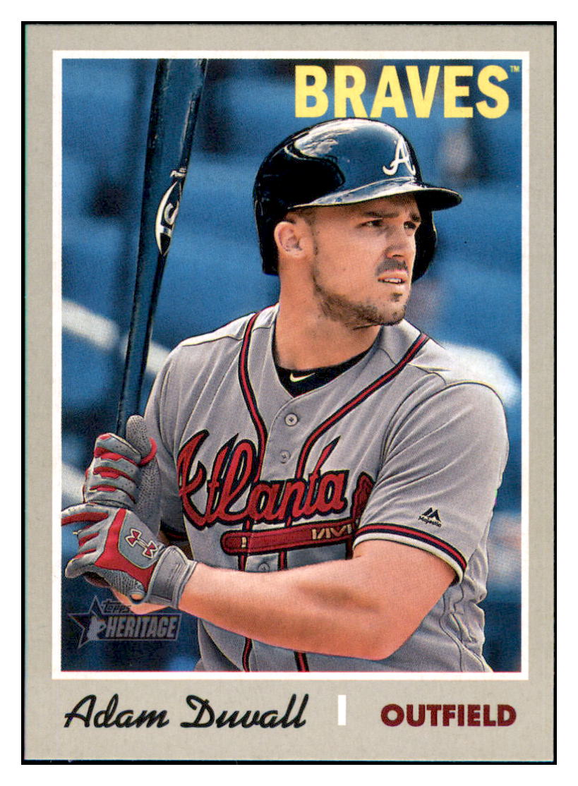 2019 Topps Heritage Adam Duvall    Atlanta Braves #145 Baseball card   TMH1C simple Xclusive Collectibles