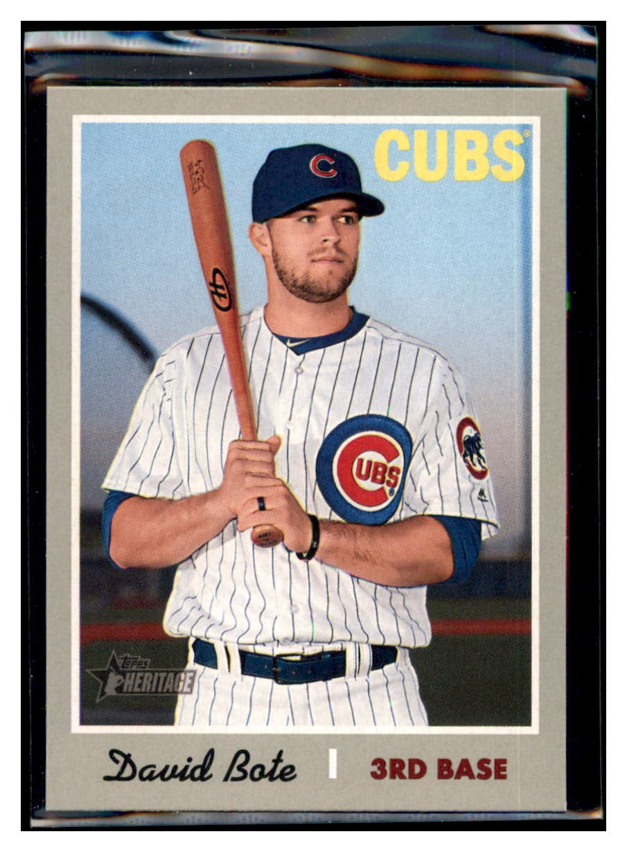 2019 Topps Heritage David Bote Chicago Cubs #347 Baseball card TMH1C simple Xclusive Collectibles