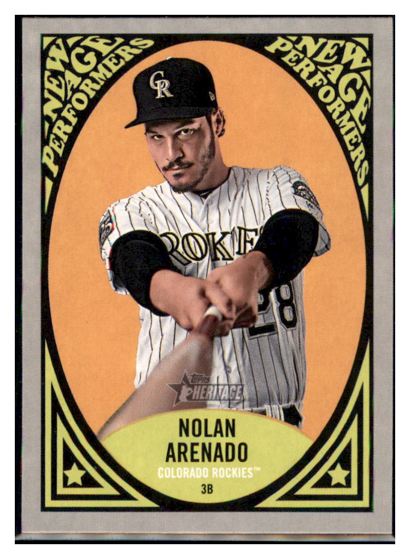 2019 Topps Heritage Nolan Arenado    Colorado Rockies #NAP-22 Baseball
  card   TMH1C_1a simple Xclusive Collectibles