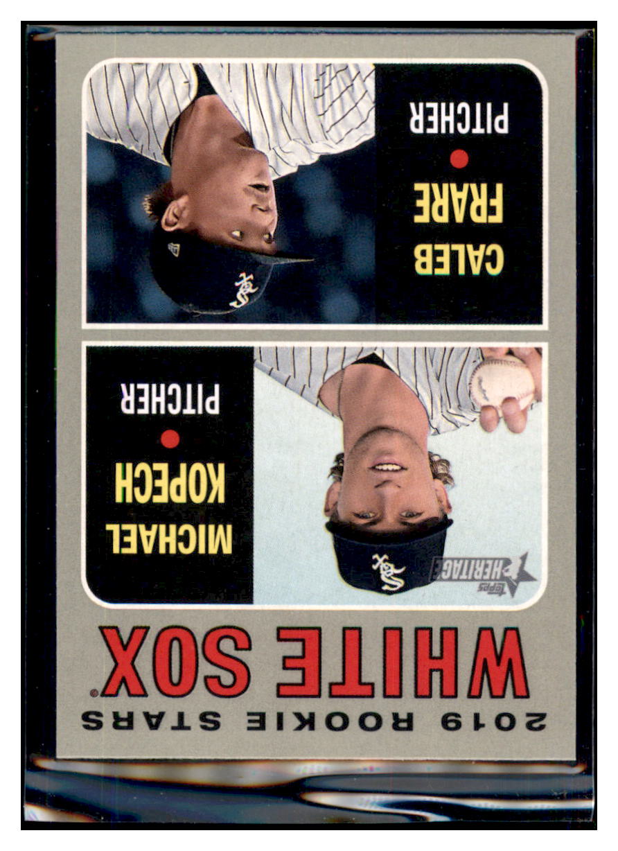 2019 Topps Heritage Michael Kopech /
Caleb Frare RS, CPC, RC Chicago
White Sox #7 Baseball card TMH1C simple Xclusive Collectibles