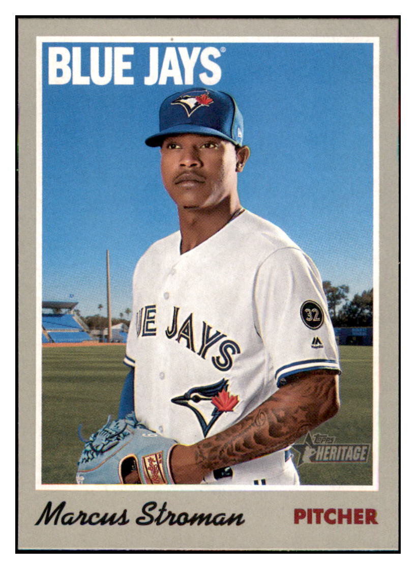 2019 Topps Heritage Marcus Stroman    Toronto Blue Jays #124 Baseball card   TMH1C simple Xclusive Collectibles   