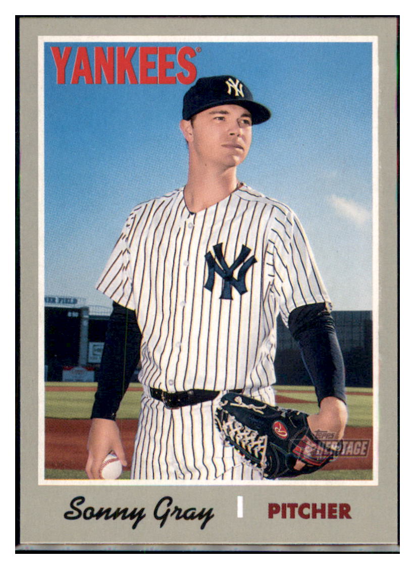 2019 Topps Heritage Sonny Gray New York Yankees #142 Baseball card TMH1C_1a simple Xclusive Collectibles
