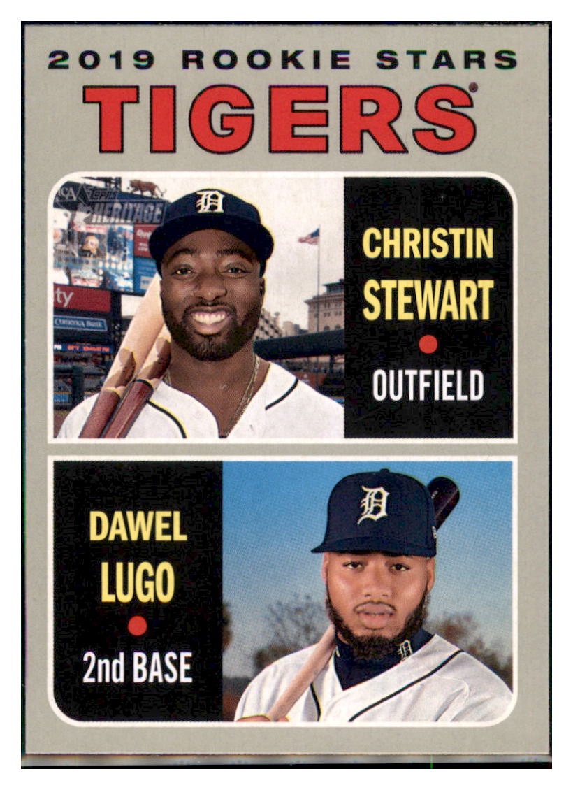 2019 Topps Heritage Dawel Lugo / Christin
Stewart CPC, RC, RS Detroit Tigers
#207 Baseball card TMH1C_1a simple Xclusive Collectibles