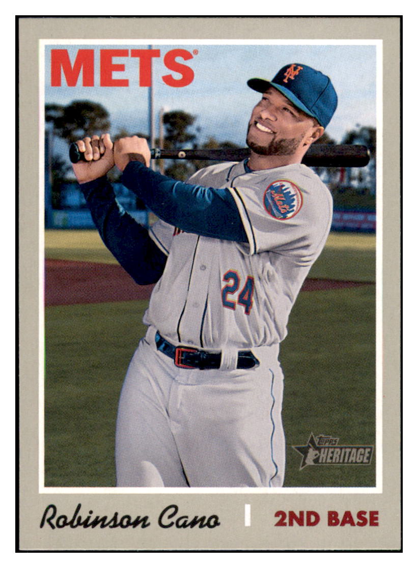 2019 Topps Heritage Robinson Cano    New York Mets #323 Baseball card   TMH1C_1b simple Xclusive Collectibles