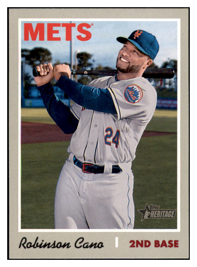 2019 Topps Heritage Robinson Cano    New York Mets #323 Baseball card   TMH1C_1b simple Xclusive Collectibles   