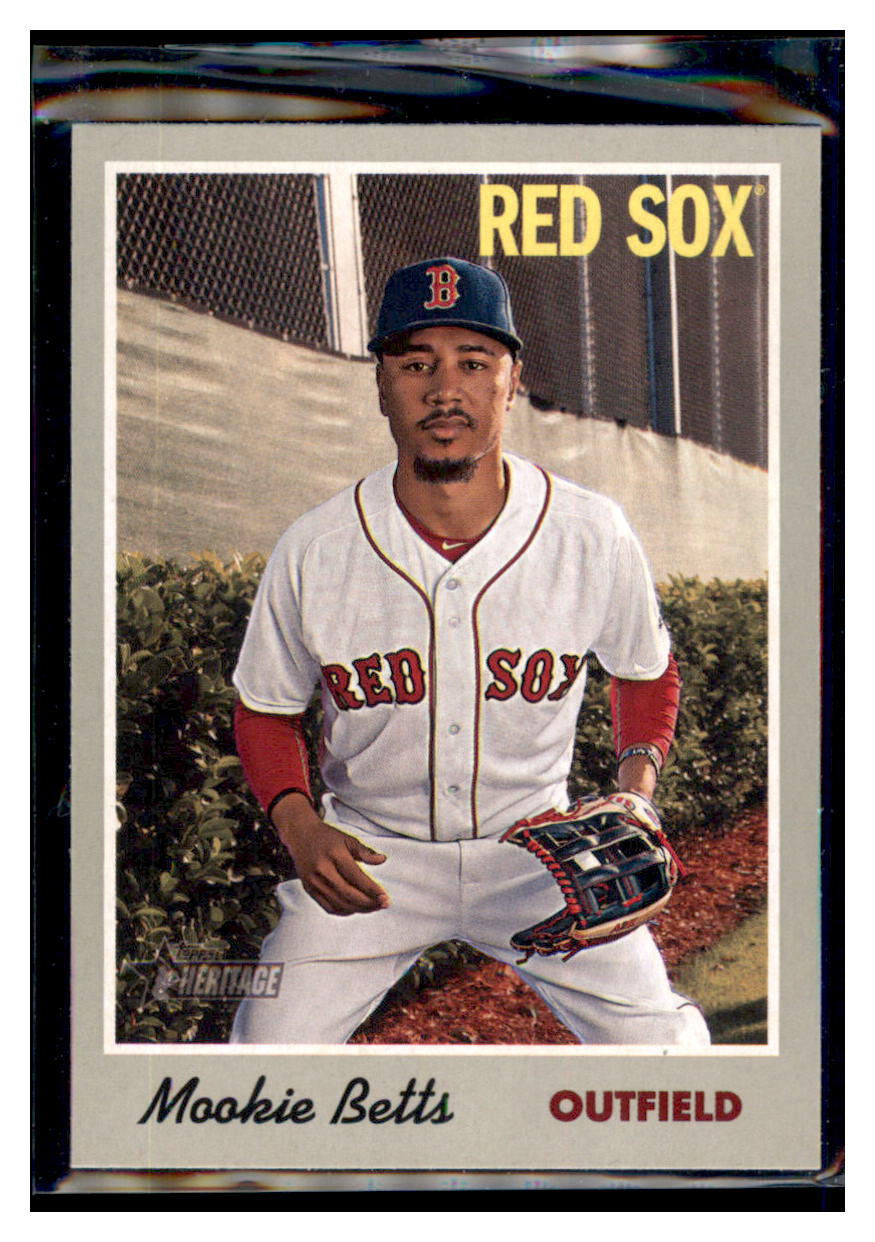 2019 Topps Heritage Mookie Betts    Boston Red Sox #78 Baseball card   TMH1C simple Xclusive Collectibles