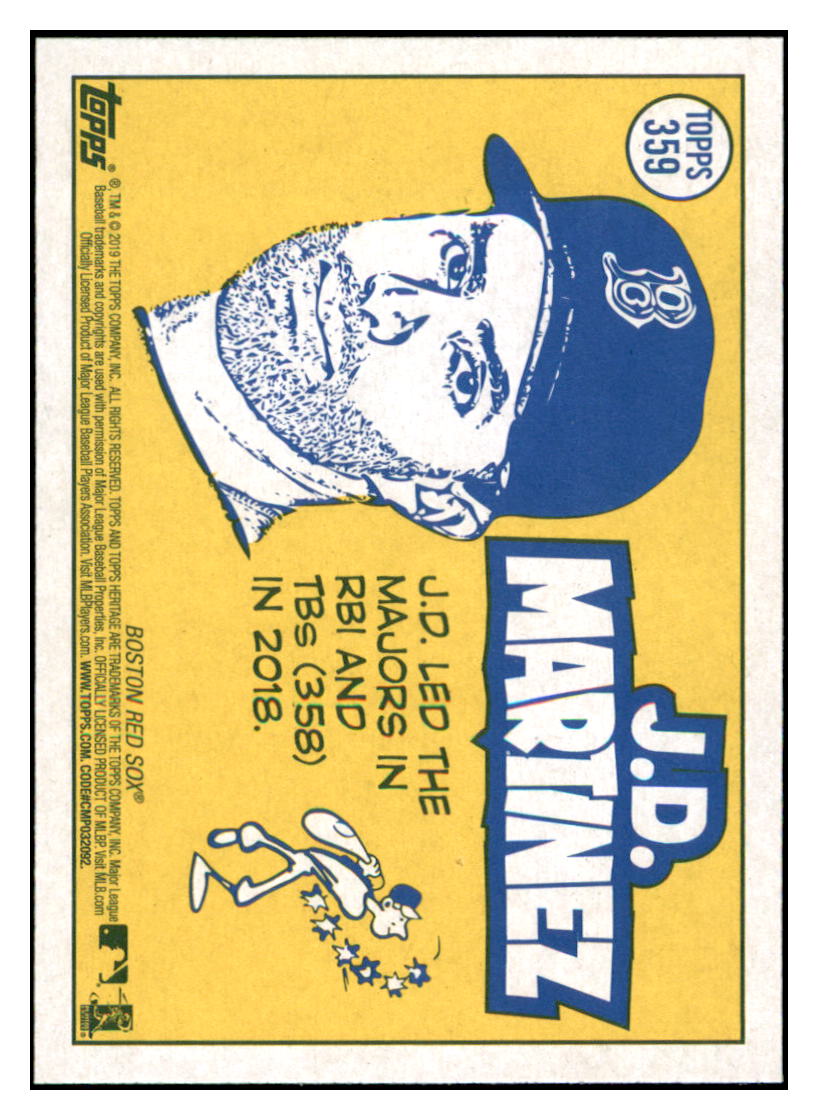 2019 Topps Heritage J.D. Martinez Boston Red Sox #359 Baseball card Sporting News TMH1C simple Xclusive Collectibles