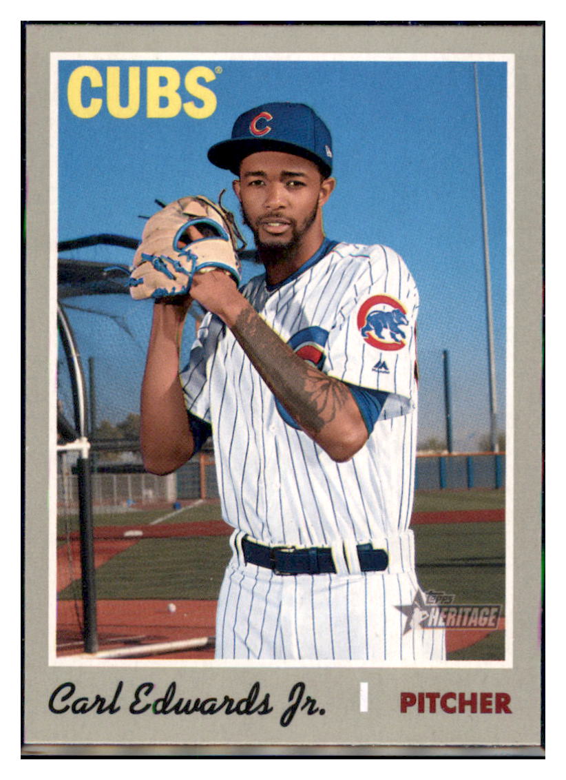 2019 Topps Heritage Carl Edwards Jr. Chicago Cubs #318 Baseball card TMH1C simple Xclusive Collectibles