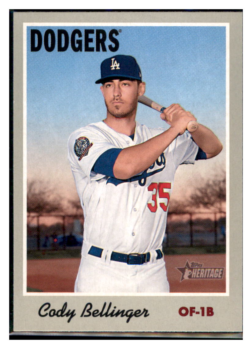 2019 Topps Heritage Cody Bellinger Los Angeles Dodgers #34 Baseball
card TMH1C_1a simple Xclusive Collectibles