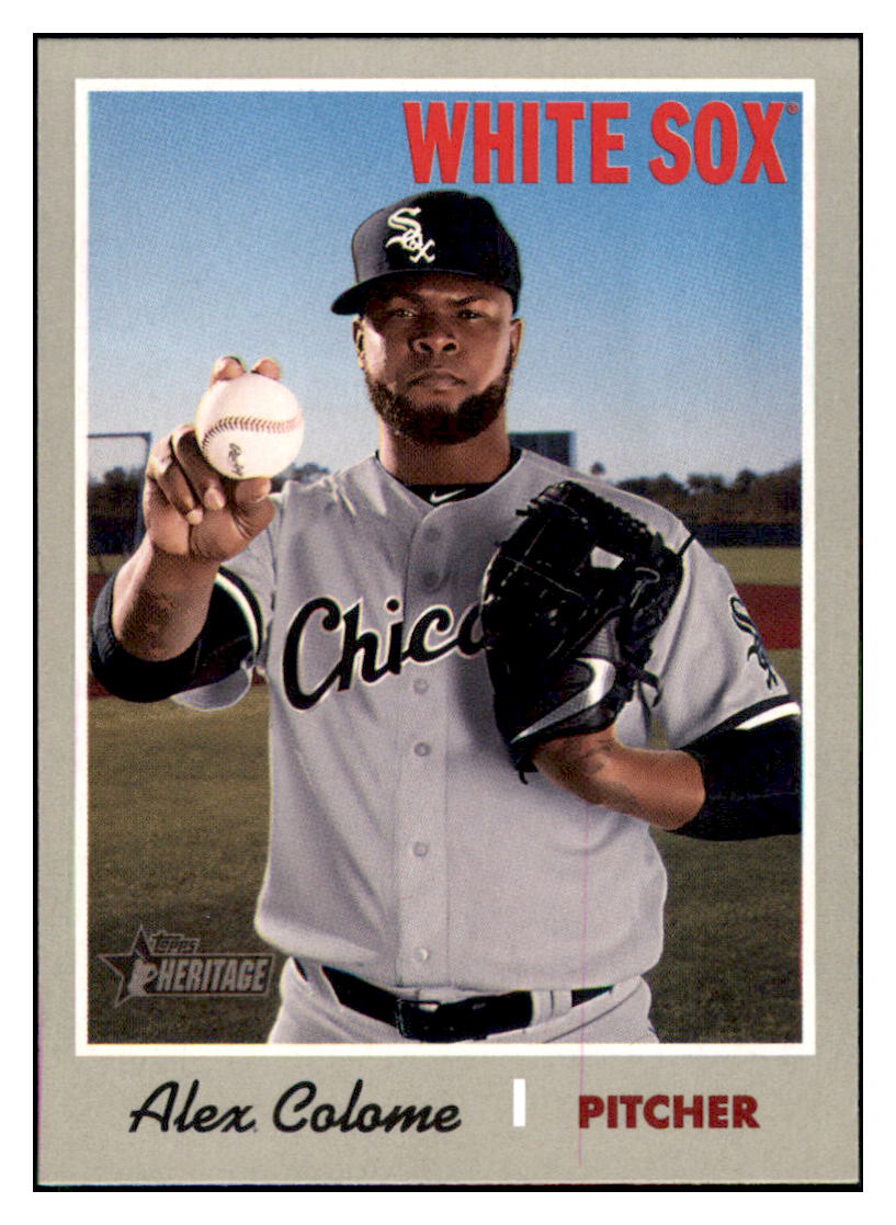 2019 Topps Heritage Alex Colome Chicago White Sox #342 Baseball card TMH1C_1a simple Xclusive Collectibles
