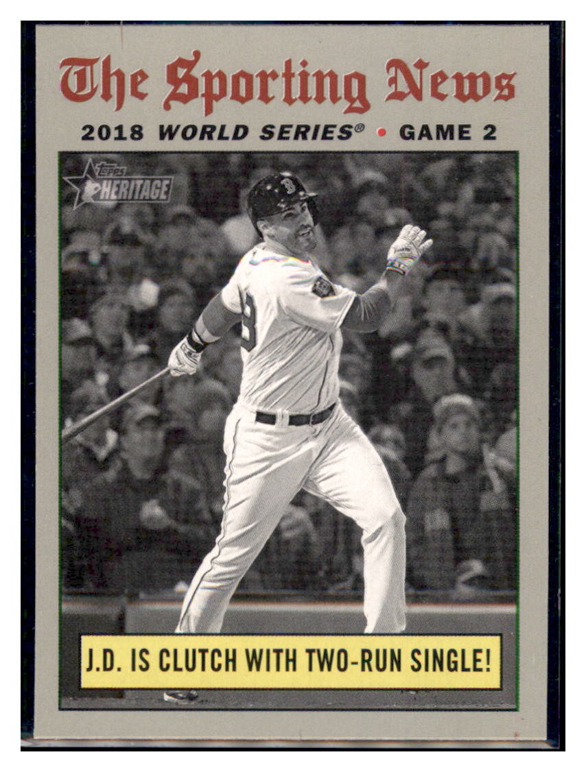 2019 Topps Heritage J.D. Is Clutch with
Two-Run Single! Boston Red Sox #306
Baseball card TMH1C_1a simple Xclusive Collectibles