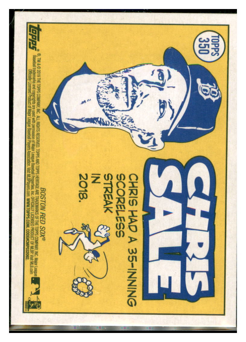 2019 Topps Heritage Chris Sale Boston Red Sox #350 Baseball card Sporting News
TMH1C simple Xclusive Collectibles
