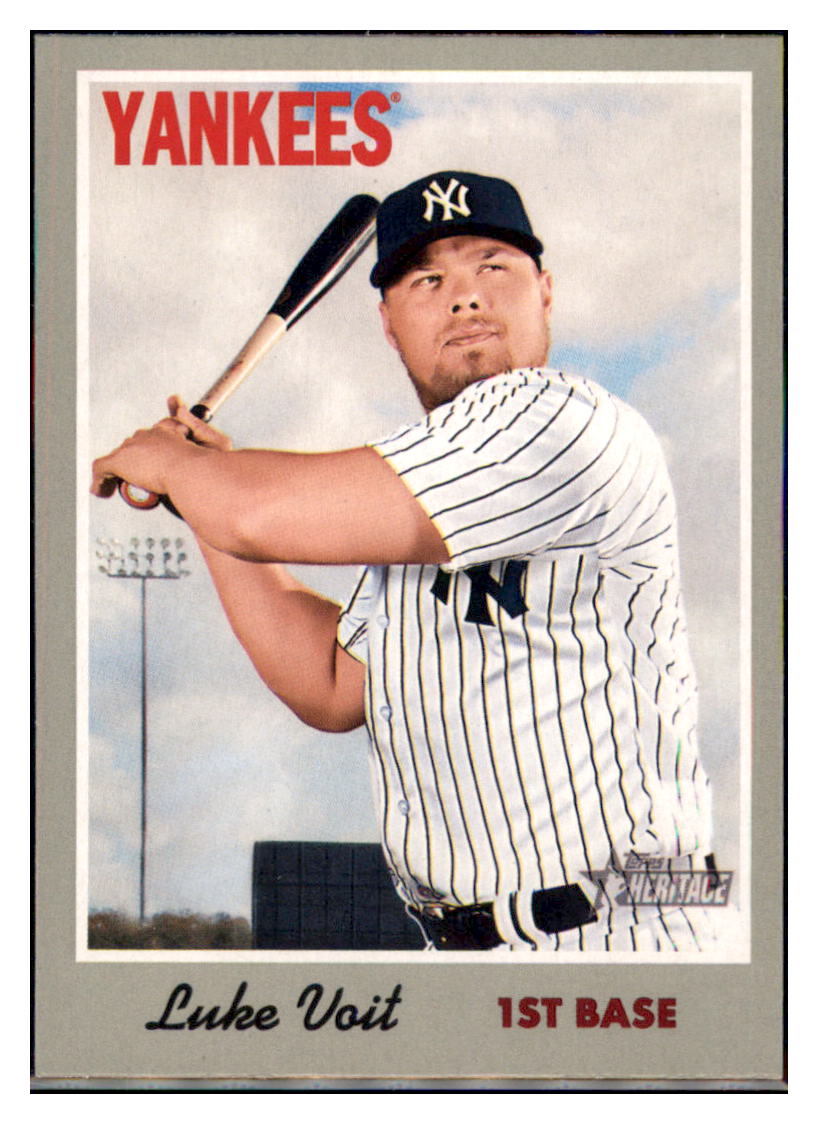 2019 Topps Heritage Luke Voit New York Yankees #43 Baseball card TMH1C_1a simple Xclusive Collectibles