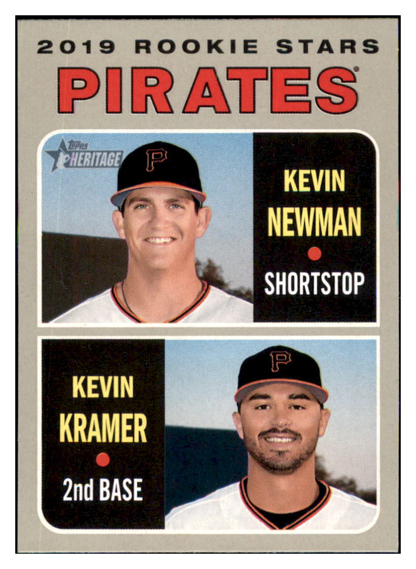 2019 Topps Heritage Kevin Newman / Kevin
  Kramer CPC, RC, RS    Pittsburgh
  Pirates #372 Baseball card   TMH1C_1c simple Xclusive Collectibles