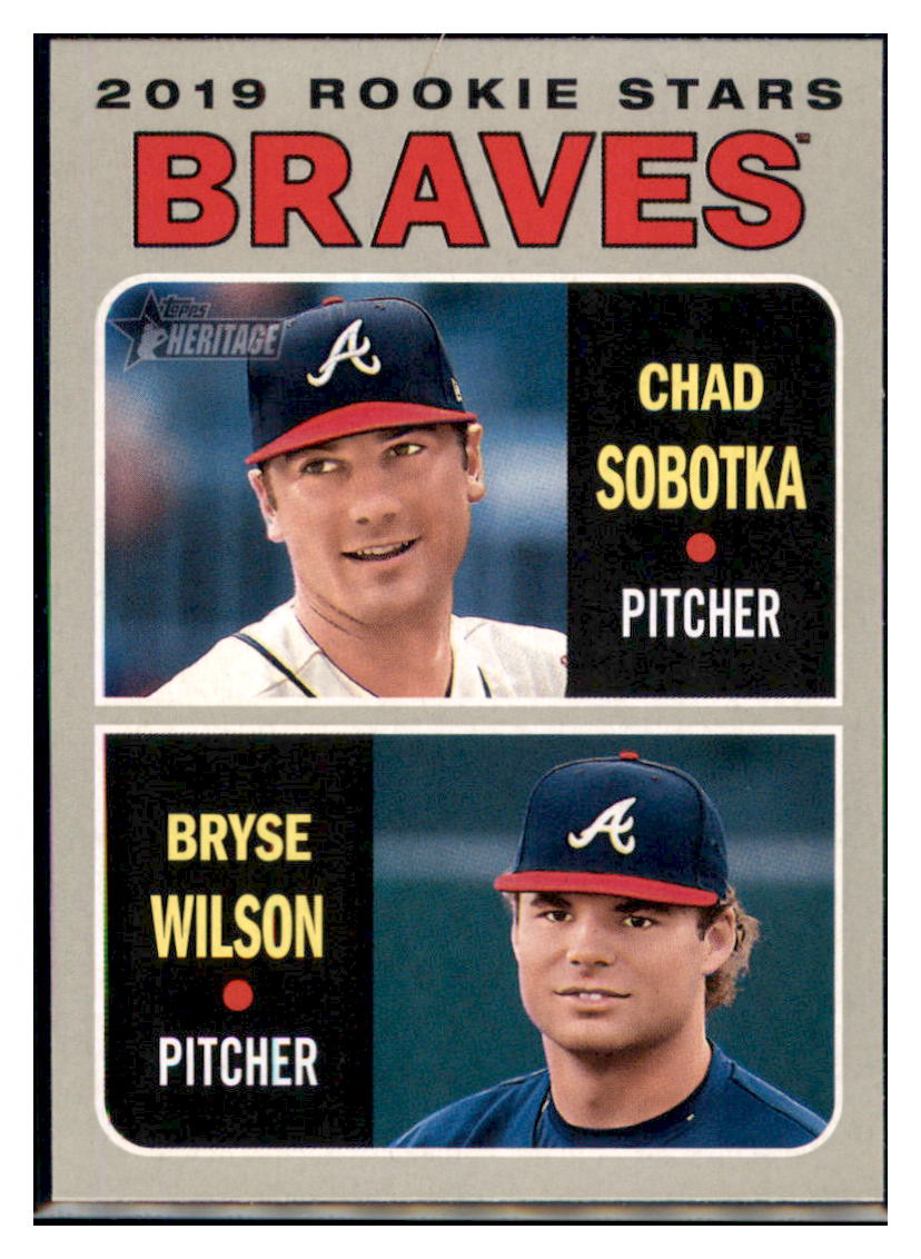 2019 Topps Heritage Chad Sobotka / Bryse
  Wilson CPC, RC, RS    Atlanta Braves
  #172 Baseball card   TMH1C_1c simple Xclusive Collectibles