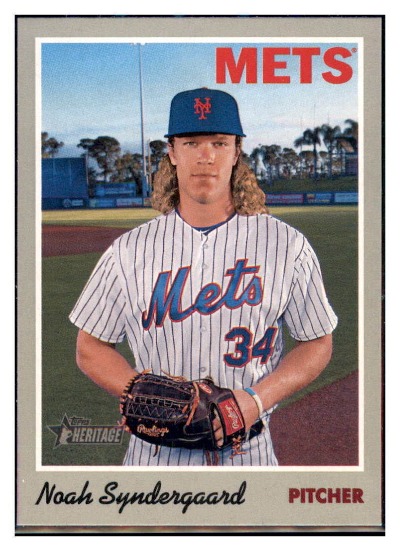 2019 Topps Heritage Noah Syndergaard    New York Mets #83 Baseball card   TMH1C_1a simple Xclusive Collectibles