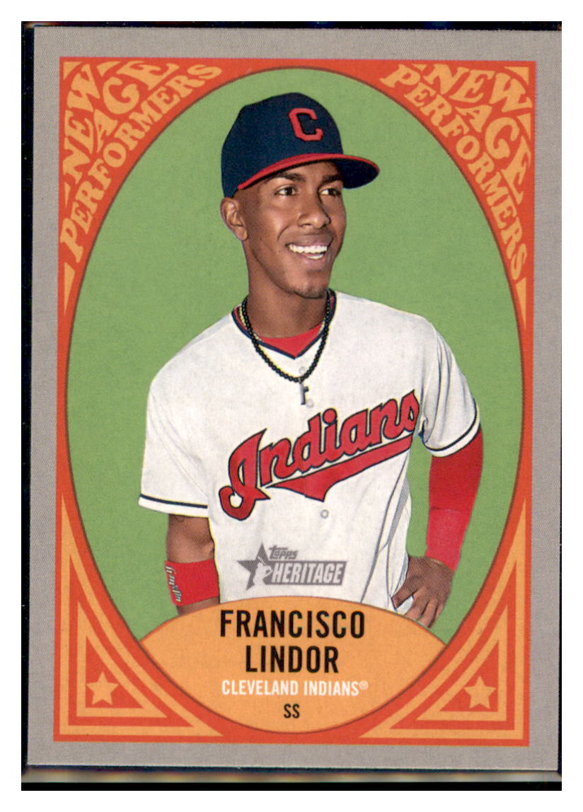 2019 Topps Heritage Francisco Lindor    Cleveland Indians #NAP-7 Baseball
  card   TMH1C simple Xclusive Collectibles   