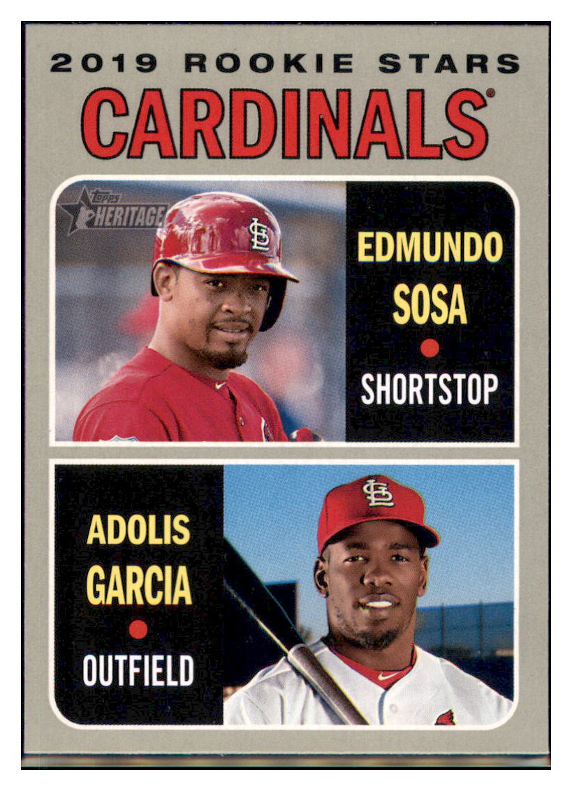 2019 Topps Heritage Edmundo Sosa / Adolis
  Garcia CPC, RC, RS    St. Louis
  Cardinals #286 Baseball card   TMH1C_1b simple Xclusive Collectibles