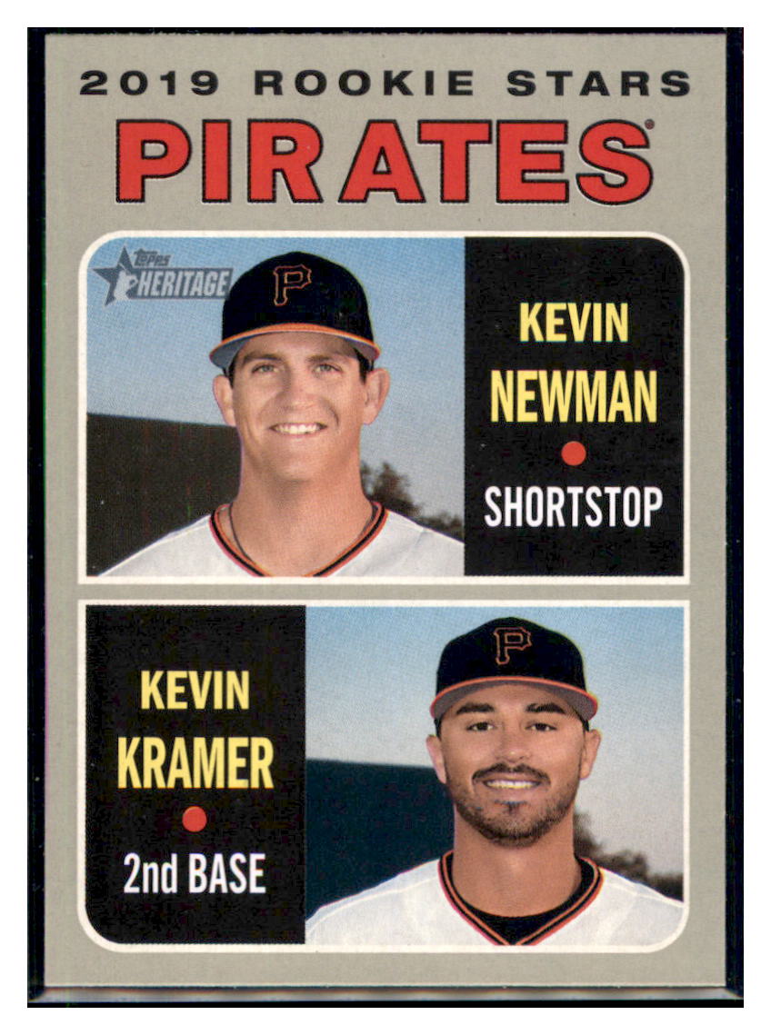 2019 Topps Heritage Kevin Newman / Kevin
  Kramer CPC, RC, RS    Pittsburgh
  Pirates #372 Baseball card   TMH1C_1b simple Xclusive Collectibles