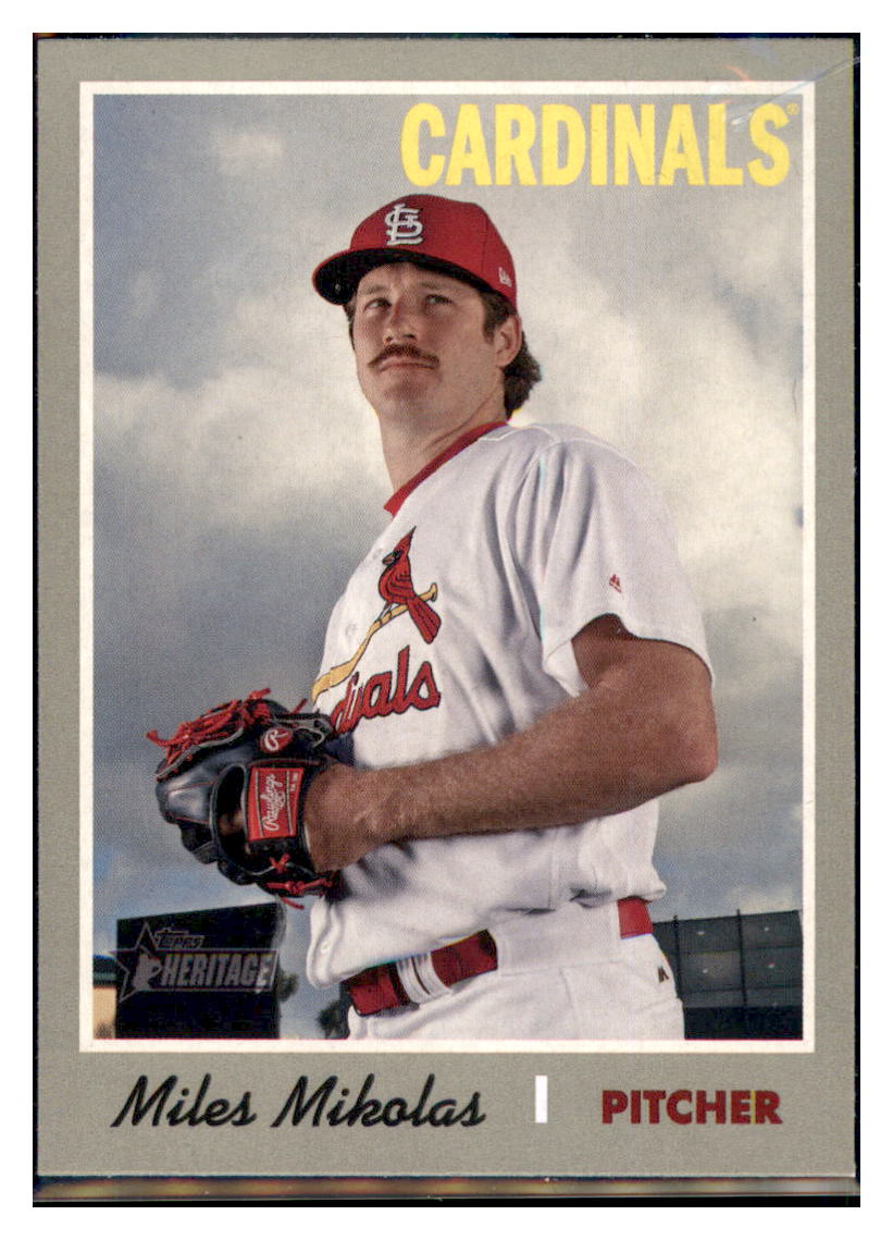 2019 Topps Heritage Miles Mikolas St. Louis Cardinals #435 Baseball
card TMH1C simple Xclusive Collectibles