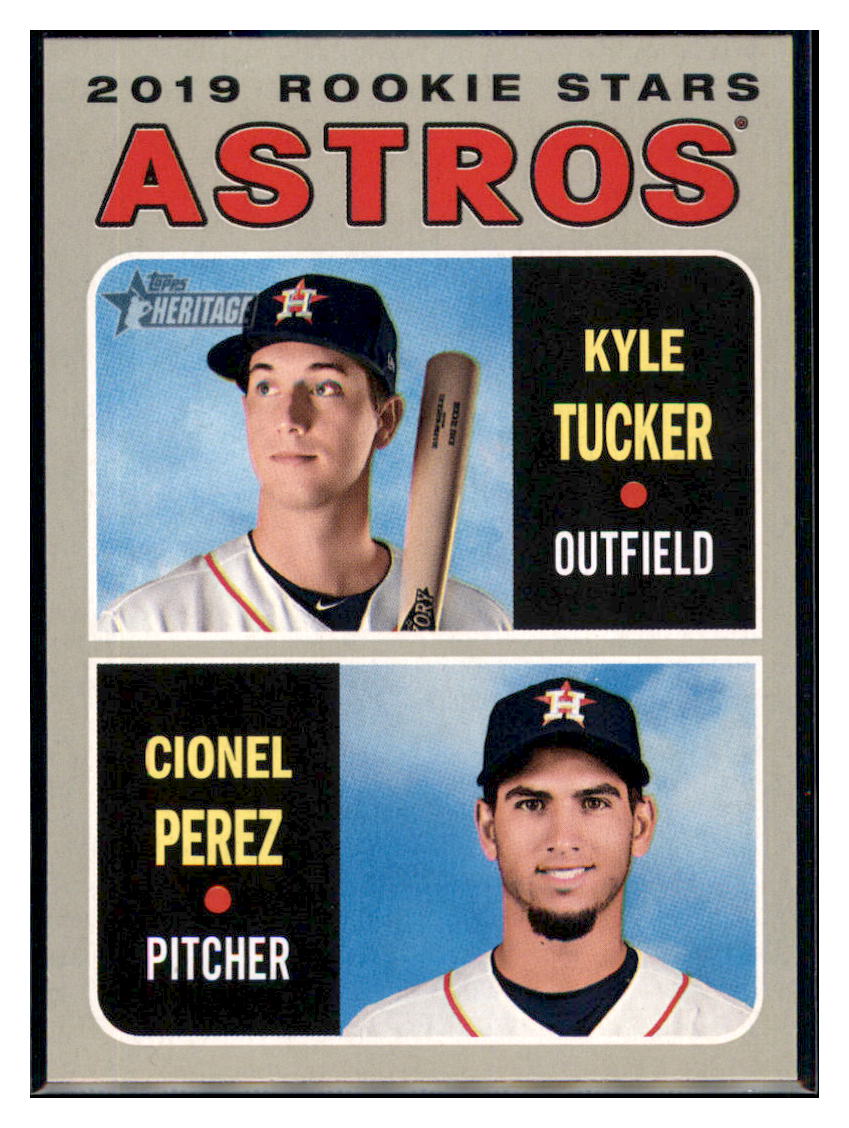 2019 Topps Heritage Kyle Tucker / Cionel
  Perez CPC, RC, RS    Houston Astros
  #227 Baseball card   TMH1C_1a simple Xclusive Collectibles