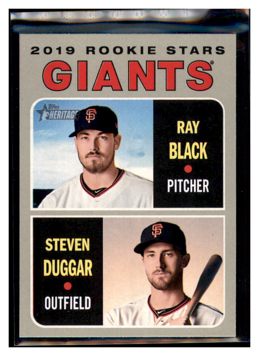 2019 Topps Heritage Steven Duggar / Ray
Black CPC, RC, RS San Francisco
Giants #267 Baseball card TMH1C simple Xclusive Collectibles