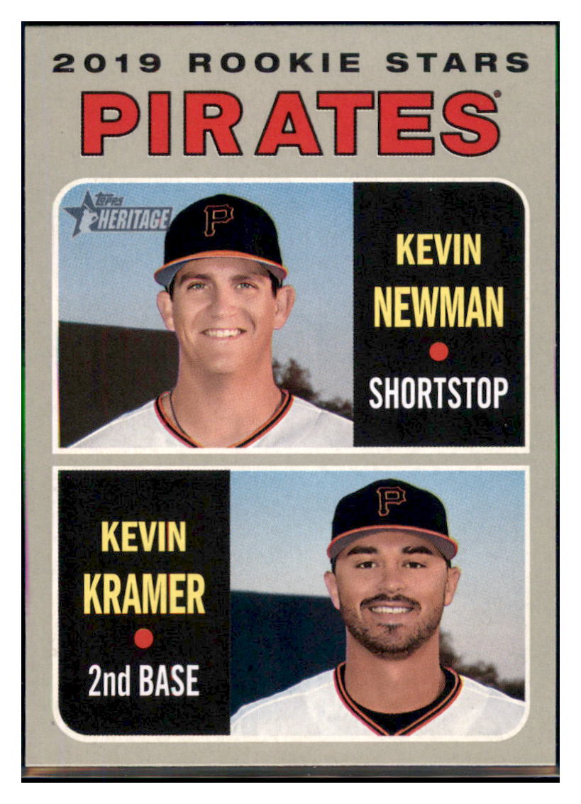 2019 Topps Heritage Kevin Newman / Kevin
  Kramer CPC, RC, RS    Pittsburgh
  Pirates #372 Baseball card   TMH1C_1a simple Xclusive Collectibles