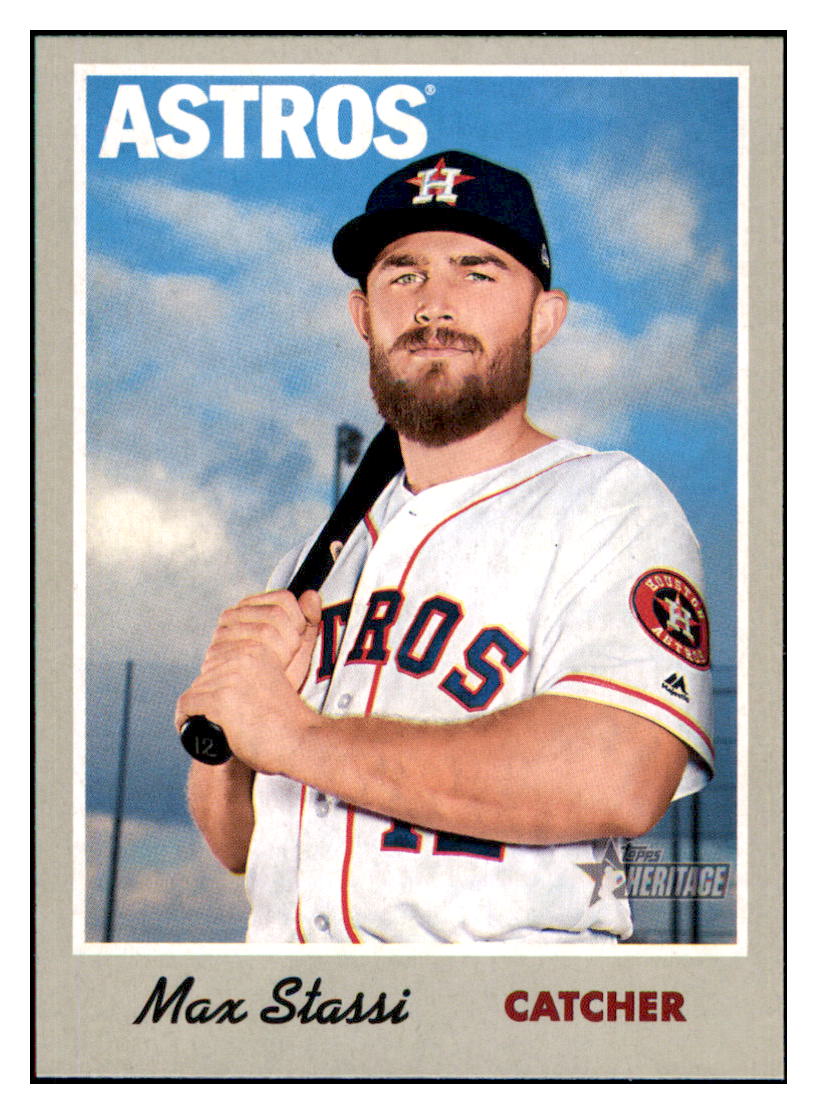 2019 Topps Heritage Max Stassi Houston Astros #126 Baseball card TMH1C_1a simple Xclusive Collectibles