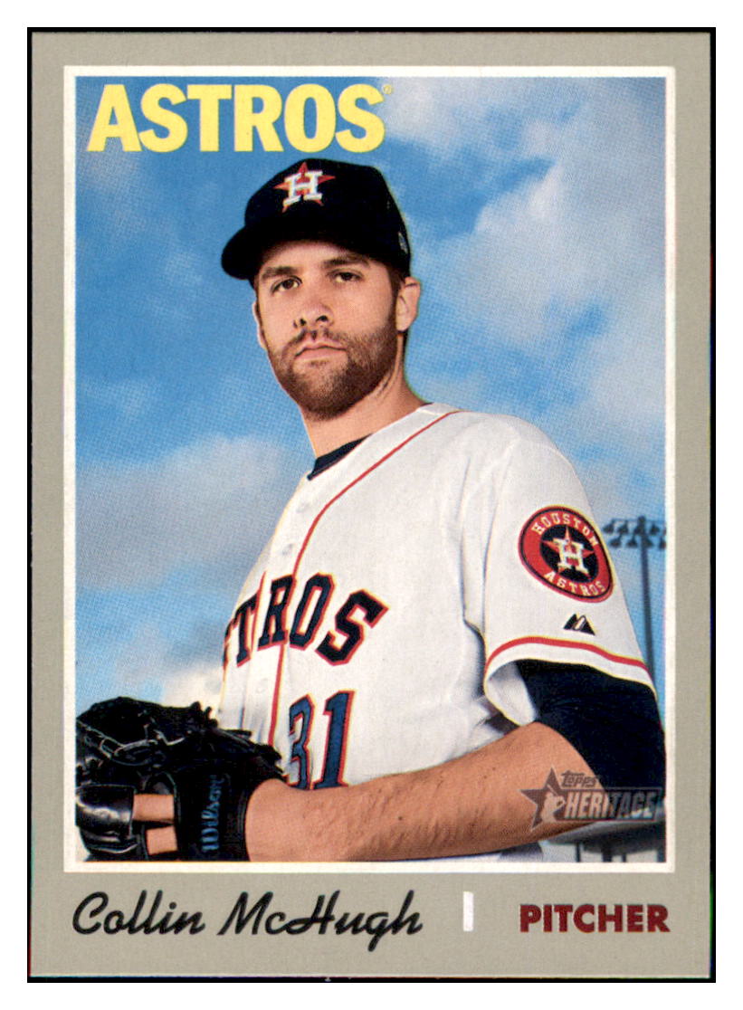 2019 Topps Heritage Collin McHugh Houston Astros #155 Baseball card TMH1C simple Xclusive Collectibles