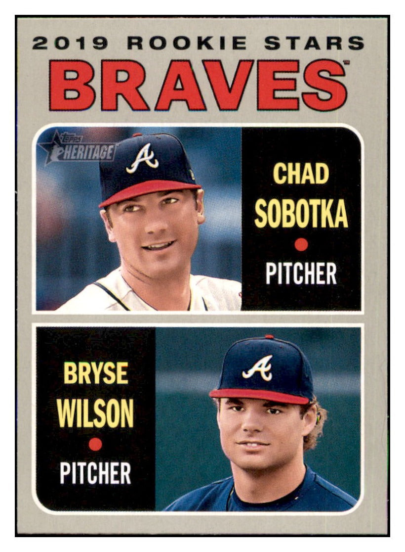 2019 Topps Heritage Chad Sobotka / Bryse
  Wilson CPC, RC, RS    Atlanta Braves
  #172 Baseball card   TMH1C_1b simple Xclusive Collectibles