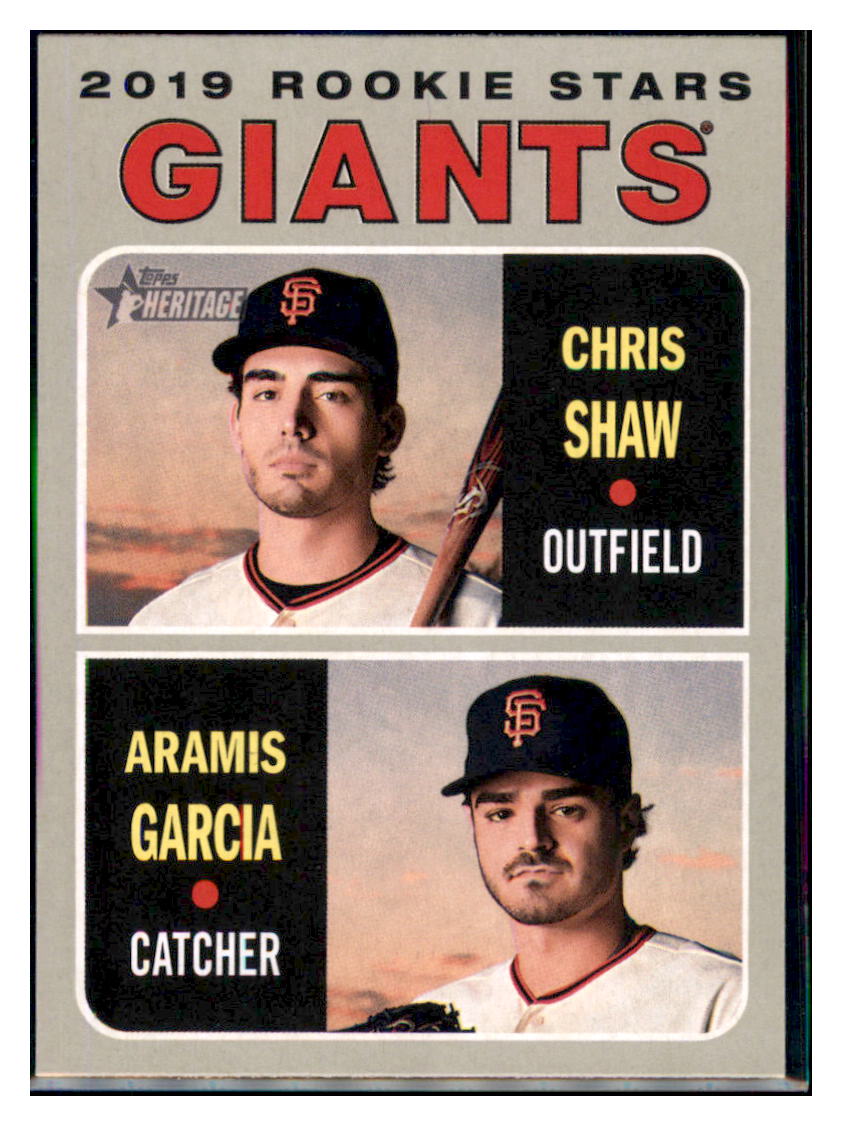 2019 Topps Heritage Chris Shaw / Aramis
  Garcia CPC, RC, RS    San Francisco
  Giants #349 Baseball card   TMH1C_1a simple Xclusive Collectibles