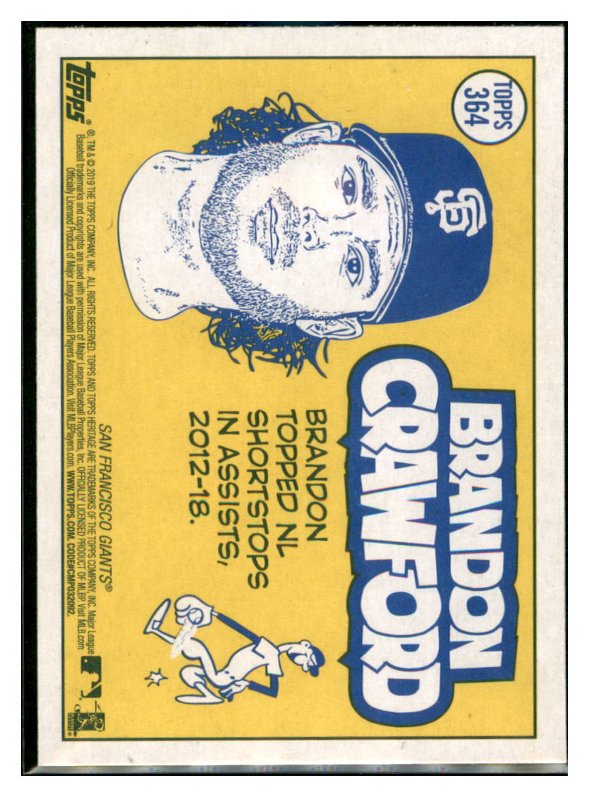 2019 Topps Heritage Brandon Crawford San Francisco Giants #364 Baseball card TMH1C simple Xclusive Collectibles